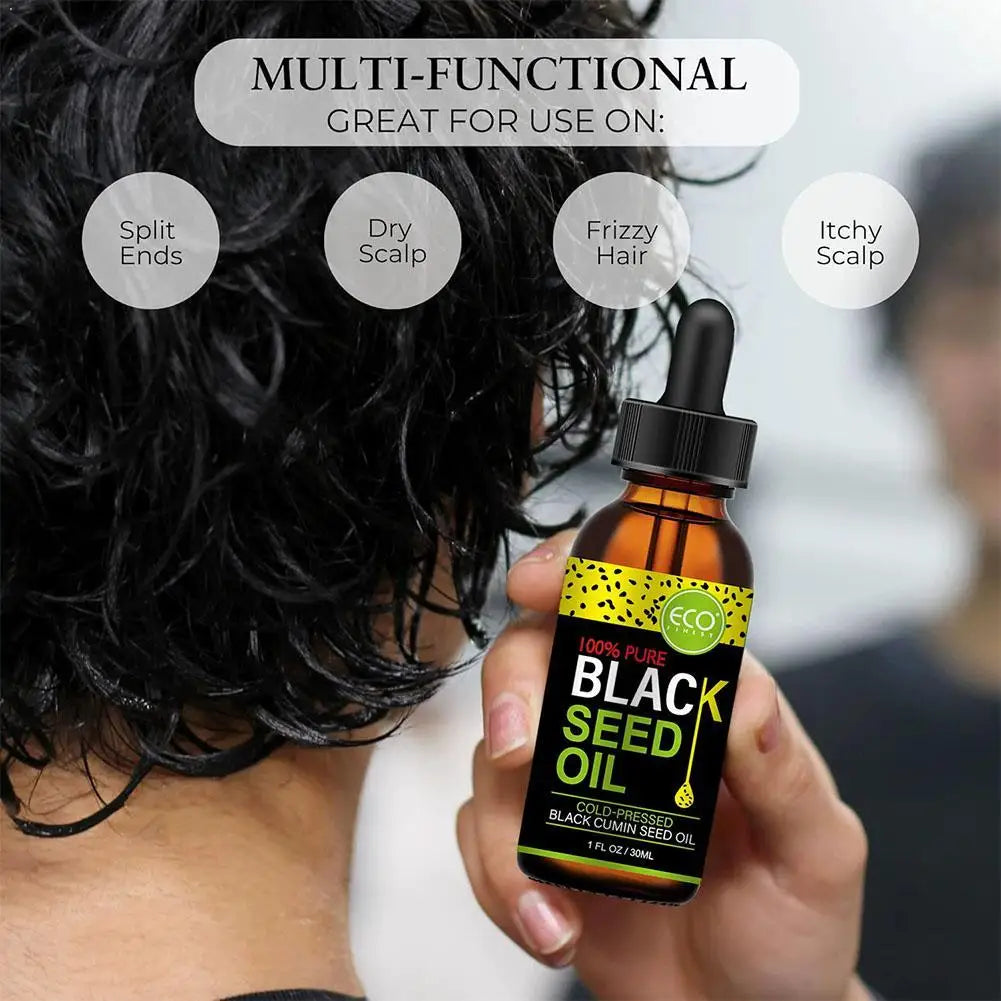 Pure Cold Pressed Black Seed Oil Improves Hair Line Toughness Nourishes The Body Skin Hair Massage Moisturizing For Skin Hair Qme 30ml CN