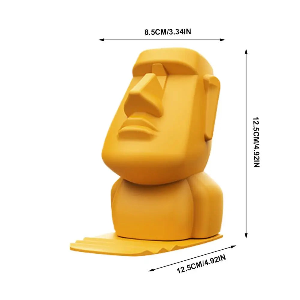 Eyeglasses Face Display Stand Easter Island Head Eyeglass Holder Home Qme Yellow