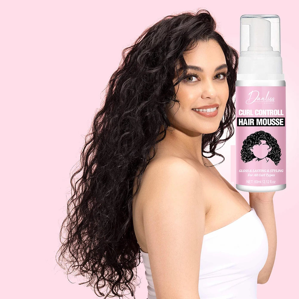 1 Curl Defining Mousse Anti-frizz Bouncy Cream Hair Curling Hydrate Qme