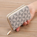 Short Accordion Card Holder, Large Capacity Wallet, Small Coin Purse,Zipper Bag,Credit Card Holder,Key Pouch,And Coin Bag Qme White 1pc
