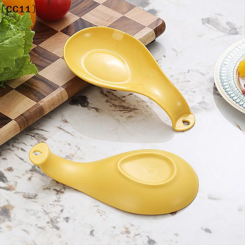 Spoon Rest Large Ceramic Holder Heat-resistant Cooking Dishwasher Qme