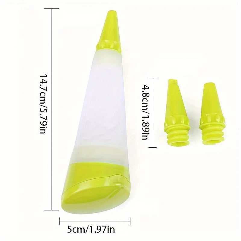 Cake Decoration Pen, Silicone Food Writing Detachable DIY Cake Sugar Coating Pen Chocolate Cake Qme