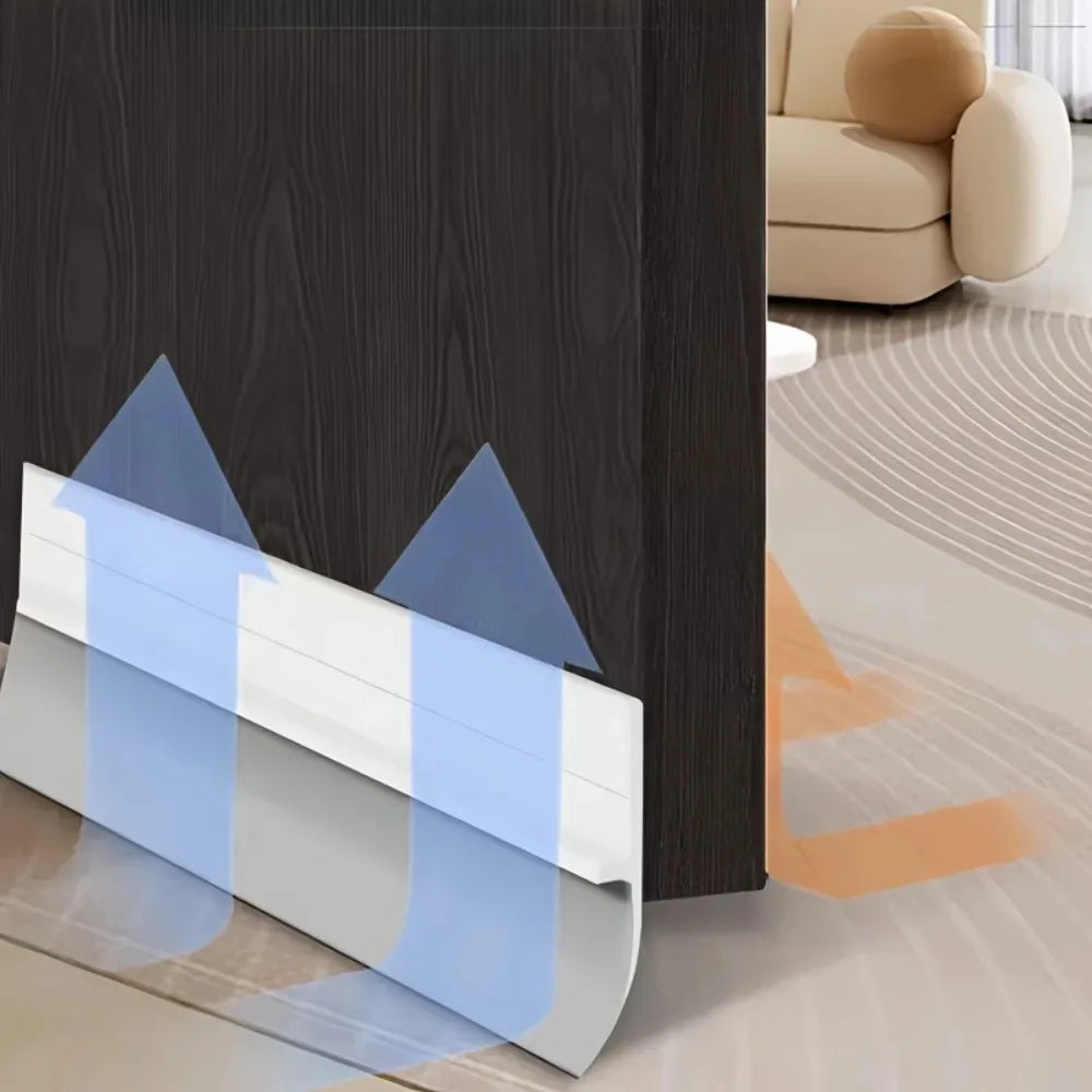 PVC Door Bottom Seal Strip Self-adhesive Soundproof Under Guard Gap Qme
