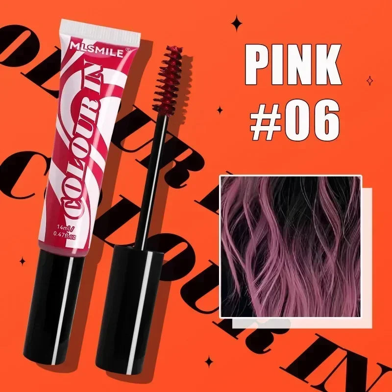 One-off Temporary Hair Coloring Disposable Hair Coloured Chalk Wax for Hair Cover Fashion Design Washable Non-toxic Beauty Tools Qme 06 PINK