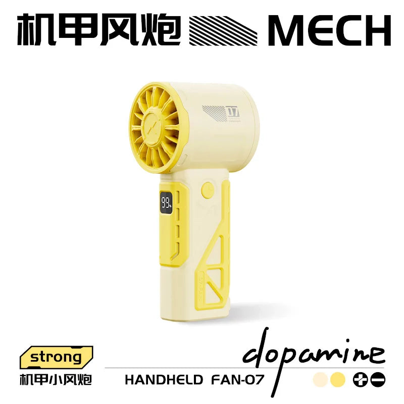 Collapsible USB Charging Turbo Fan Ultra Strong Wind Silent Operation Qme YELLOW