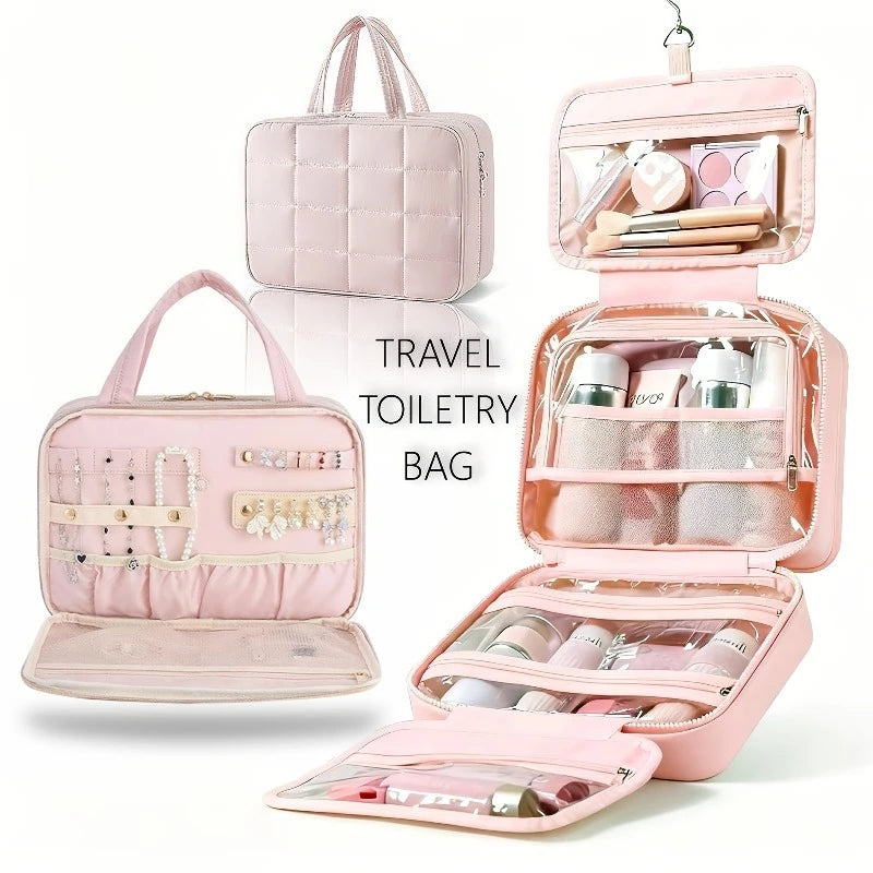 Hook Foldable Toiletry Bag Makeup Organizer Travel Shaving Large Qme