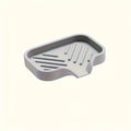 [Silicone Sink Organizer] Silicone Sink Organizer | 1pc Non-Food Contact Soap Sponge Holder | Waterproof Countertop Storage Qme Grey