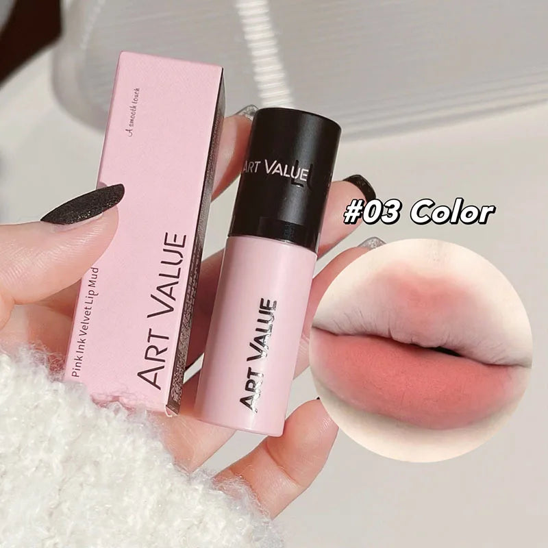 6 Colors Non-Stick Cup Lipstick Velvet Matte Liquid Lipstick Nude Lip Gloss Waterproof Lasting Lip Glaze Tint Beauty Cosmetic Qme 03