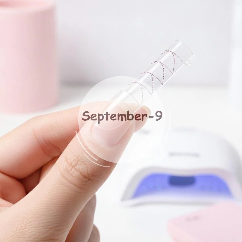 Clear Dual Nail Forms Pre-printed Guides Multiple Sizes Home Portable Qme