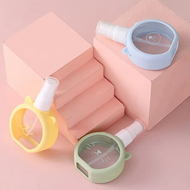 Disinfection Alcohol Fine Makeup Bottle Cute Silicone Cover Perfume Qme