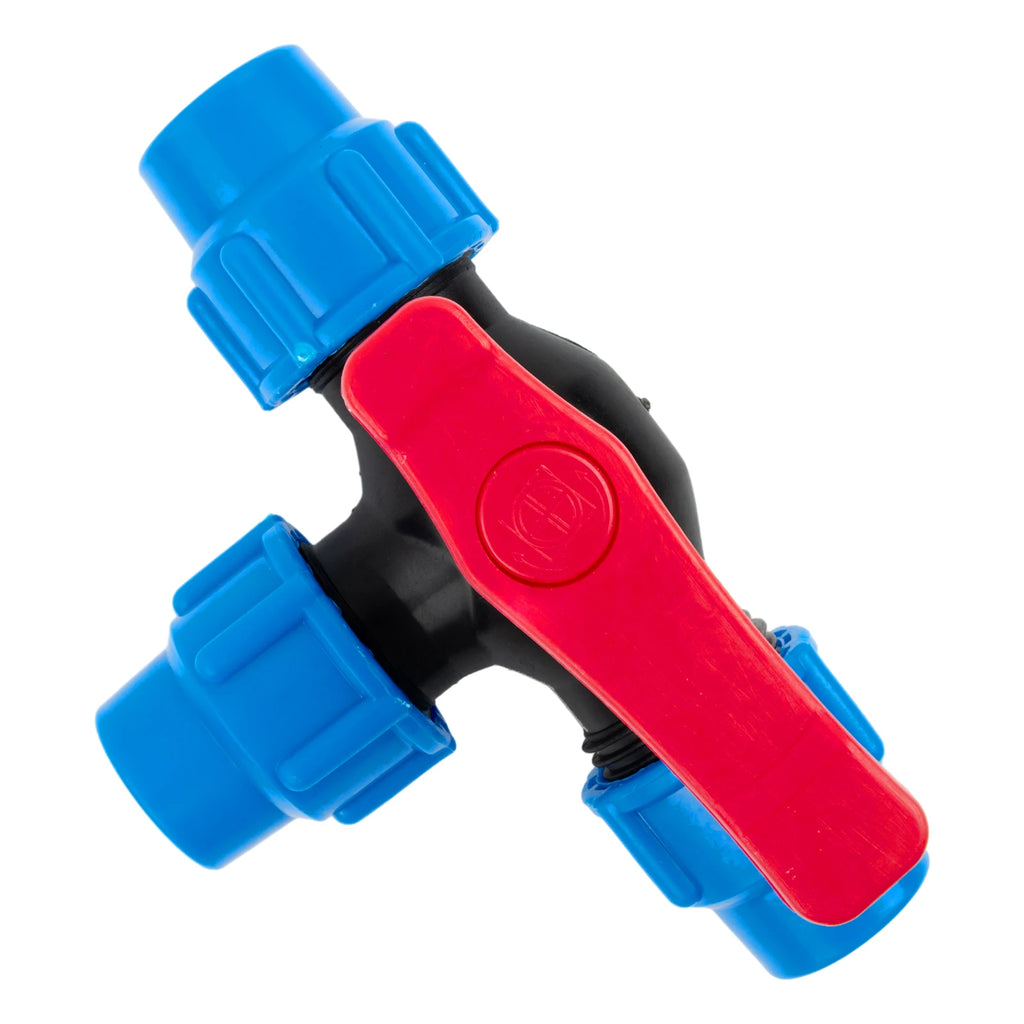 20/25/32/40/50mm PE Pipe Faucet Diverter 3-Way Ball Valve Ball Valve Garden Lawn Irrigation Water Pipe Fitting Qme