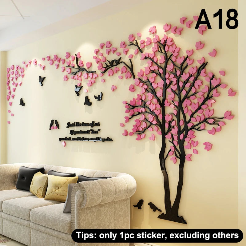 Self-adhesive Home Background Wall Decal Stickers Decoration Bedroom Qme A18