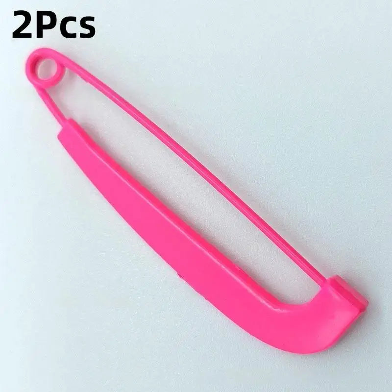 2Pcs Waist Buckle Fluorescent Pin Silk Scarf Buckle Korean Style Corsage Brooch Colorful Clothing Accessories Sweater Pants Pin Qme Rose red