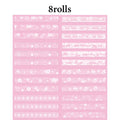 8 Rolls Spring Cherry Blossom Washi Tape, Fresh Pink Decor for Journals, Multi‑Scene Use, Essential for Craft Lovers Qme 8 Rolls