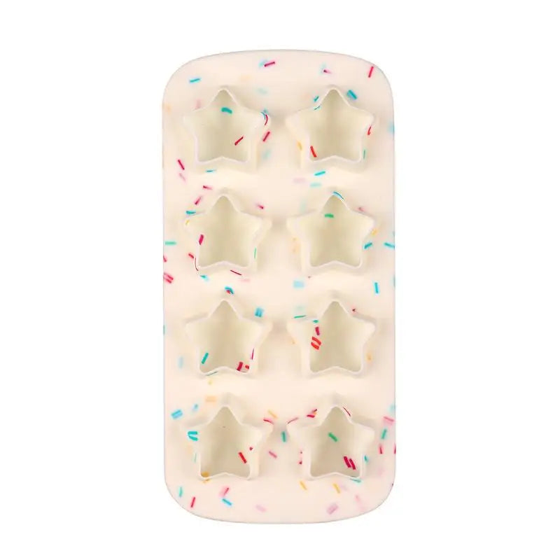 Mold Star Heart Shape Chocolate Candy Molds Silicone Trays Qme A6