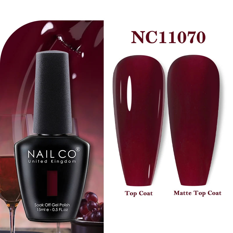 NAILCO Rubber Base Gel Polish Milky Pink Jelly White Beige 6Colors