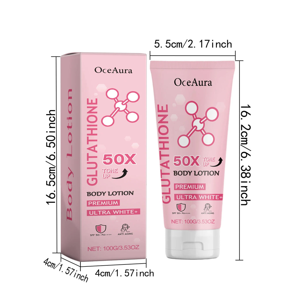 Glutathione Body Lotion Brightening Hydrating Revitalize Even Skin Tone Improve Skin Dry Rough Dullness Moisturizing Body Lotion Qme