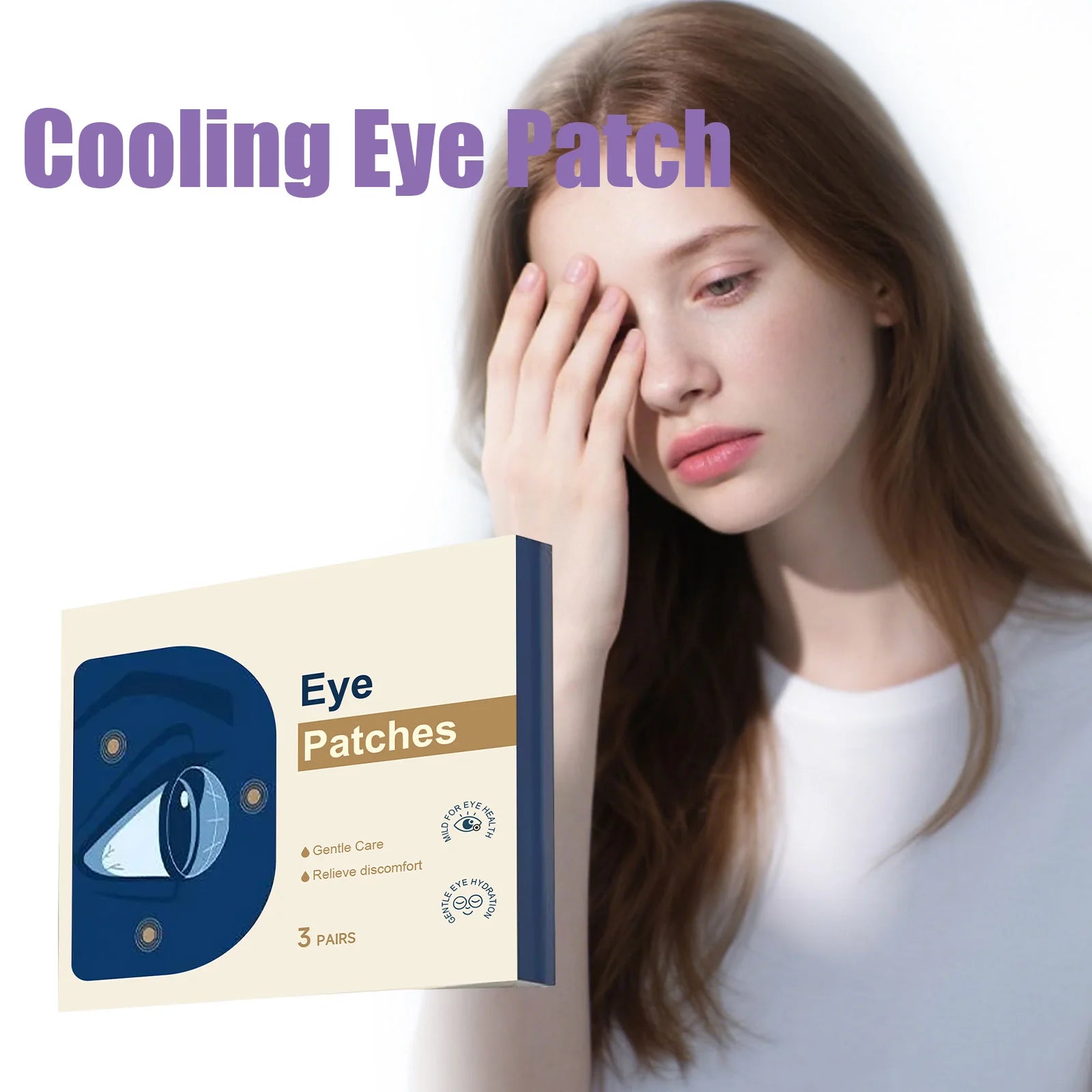 Cooling Eye Patches for Tired Eyes Soothing Hydrating Eye Care Under Eye Gel Mask for Dark Circles Puffy Eyes Travel Friendly Qme