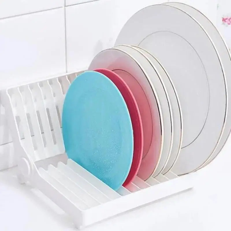 Foldable Kitchen Tray Storage Rack Dishes Sorting Cup Plate Drying Qme