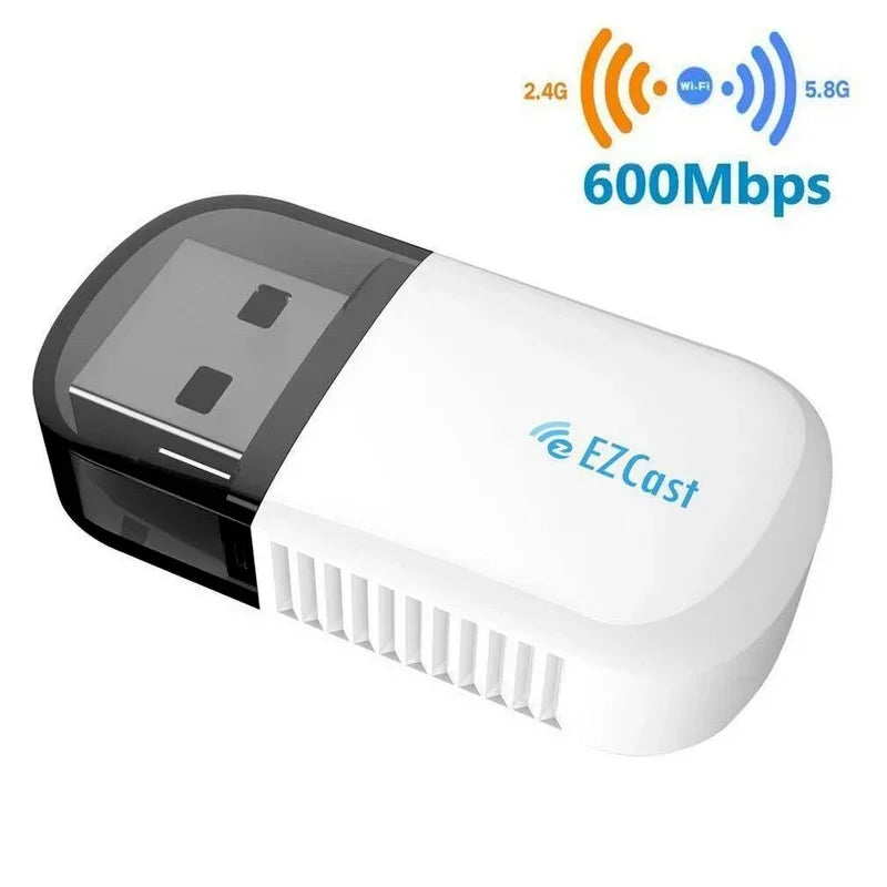 New Portable 2.4G and 5G Dual-band High-speed Network Card Bluetooth 4.2 Driver-free 600mb High-quality Network Card Qme Default Title
