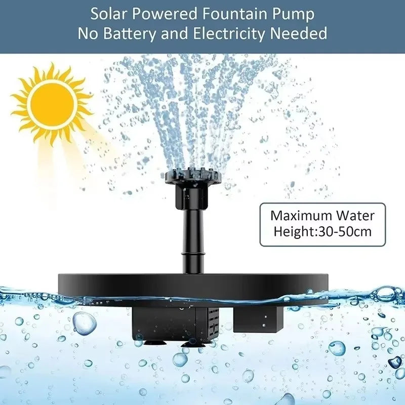 Circular Solar Fountain Pump Outdoor Swimming Pool Mini Floating Qme