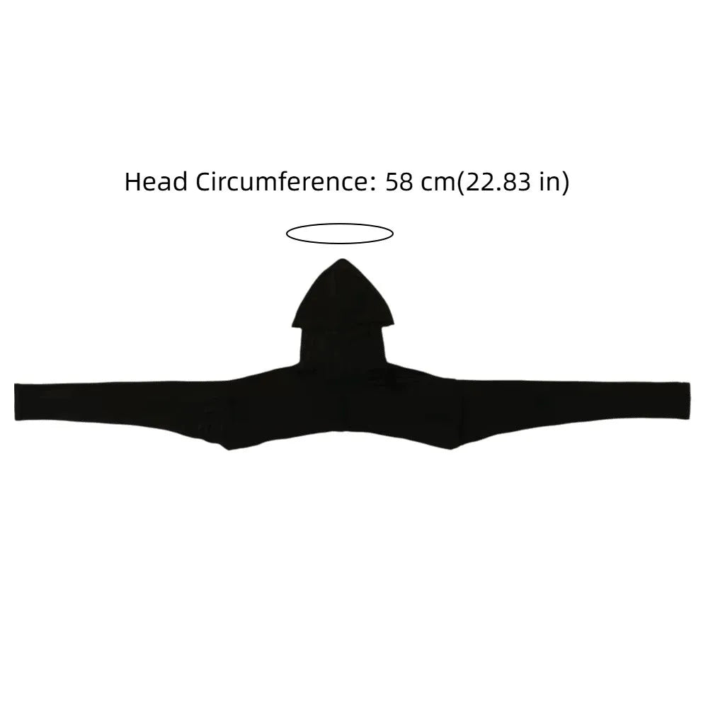 Polyester Hooded Capelet Long Arm Stretchy Multi-Functional Cape Full Neck Cover Skin-Friendly Sun Protection Sleeve Cover Qme
