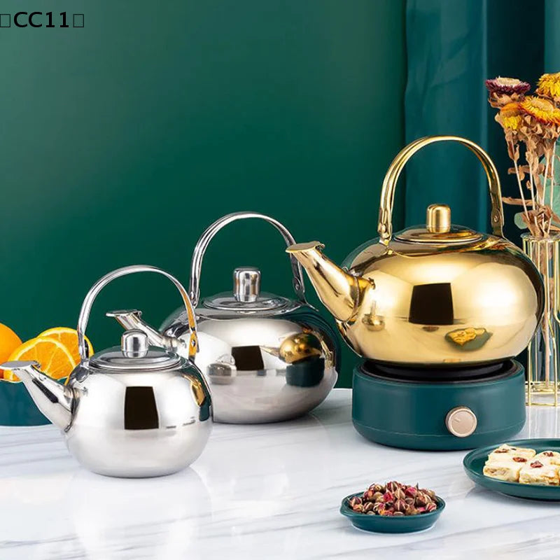 Stainless Steel Water Kettles Teapot Infuser Filter Coffee Kettle Qme
