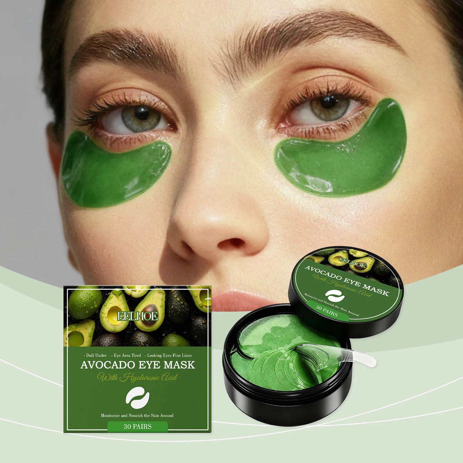 Hyaluronic Acid Eye Mask Under Eye Mask Anti Dark Circles Remove Eye Bags Improves Dullness Moisturizing Hydrating Eye Patches Qme