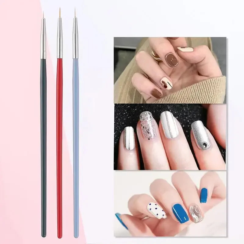 Nail Art Brushes Liner Brush Thin Details Fine Drawing UV Gel Polish Qme
