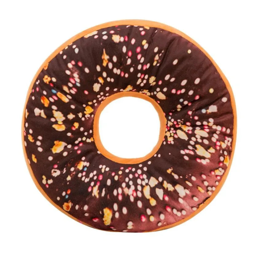 Soft And Comfortable Multi-function Plush Round Shape Cute Pillow Stuffed Seat Pad Sweet Doughnut Foods Cushion Cover Case Toys Qme