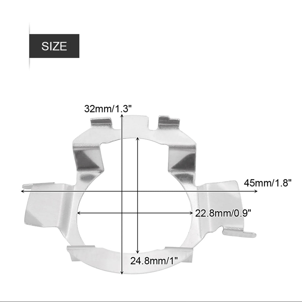 1 Pair H7 LED Headlight Adapter Retainer Holder for H7 LED Adapter H7 LED Headlight Adapter Headlight Adapter LED Retainer Qme