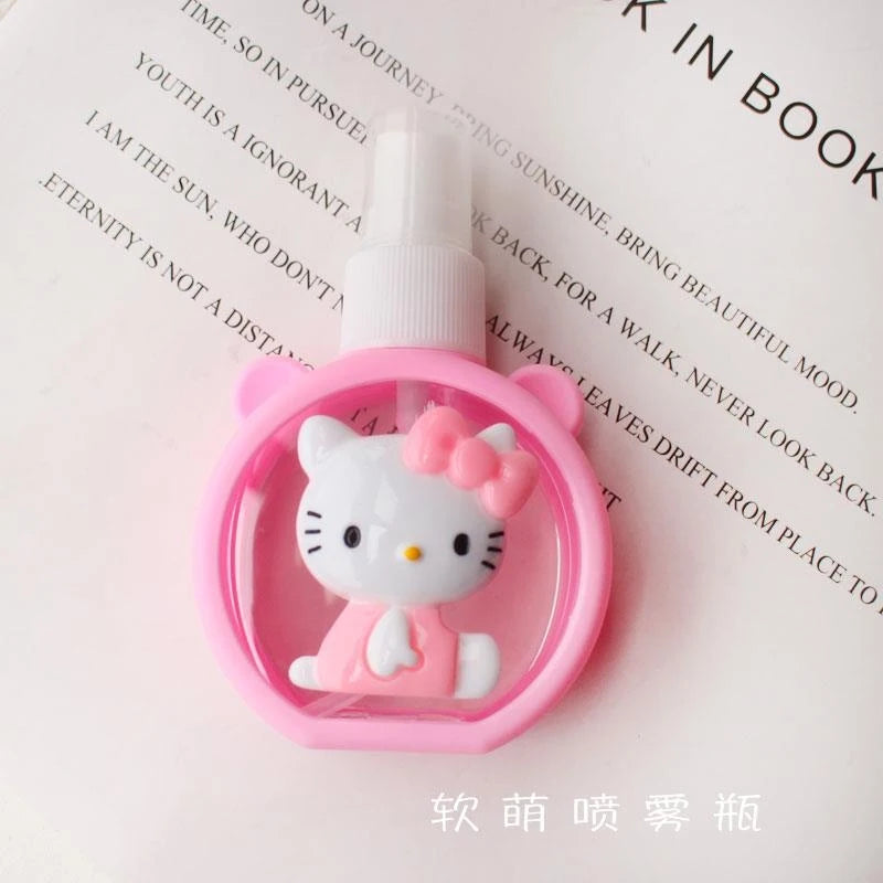 Hello Kitty Cartoon Rabbit Spray Bottle Makeup and Moisturizing Refill Bottle Portable Mini Spray Bottle Silicone-Covered Qme