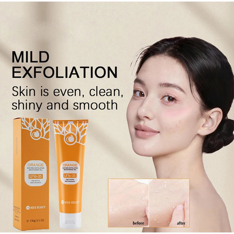 Orange Flavor Exfoliating Gel Mild Body Scrub Smooth Skin Texture Qme