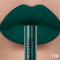 QIBEST Matte Liquid Lipstick Waterproof Long Lasting Velvet Lip Gloss Tint Tube Matte Nude Pigment Red Lipgloss Lips Makeup Qme 19
