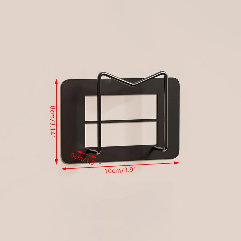 No-drill Multi-purpose Storage Shelf Practical Hooks Selling Qme S Black