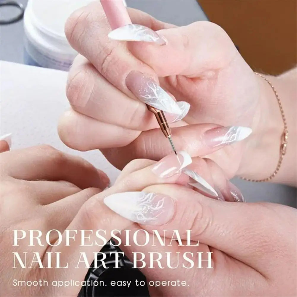 Nail Art Liner Brush UV Gel French Polish Long Lines Painting Drawing Qme