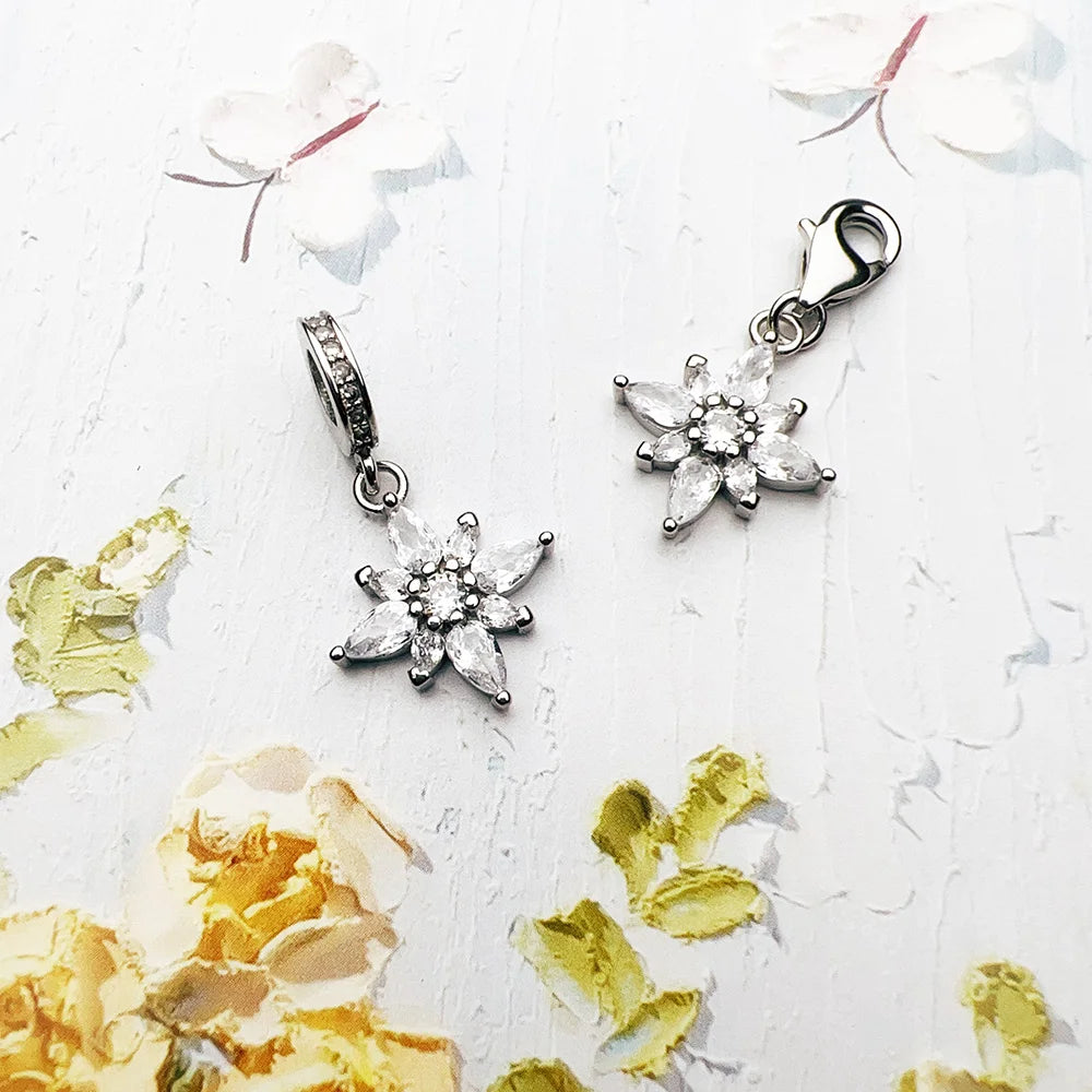 Charm Pendant Feminine Flower Fashion Jewelry For Women Winter 925 Sterling Silver New Romantic Gift Qme