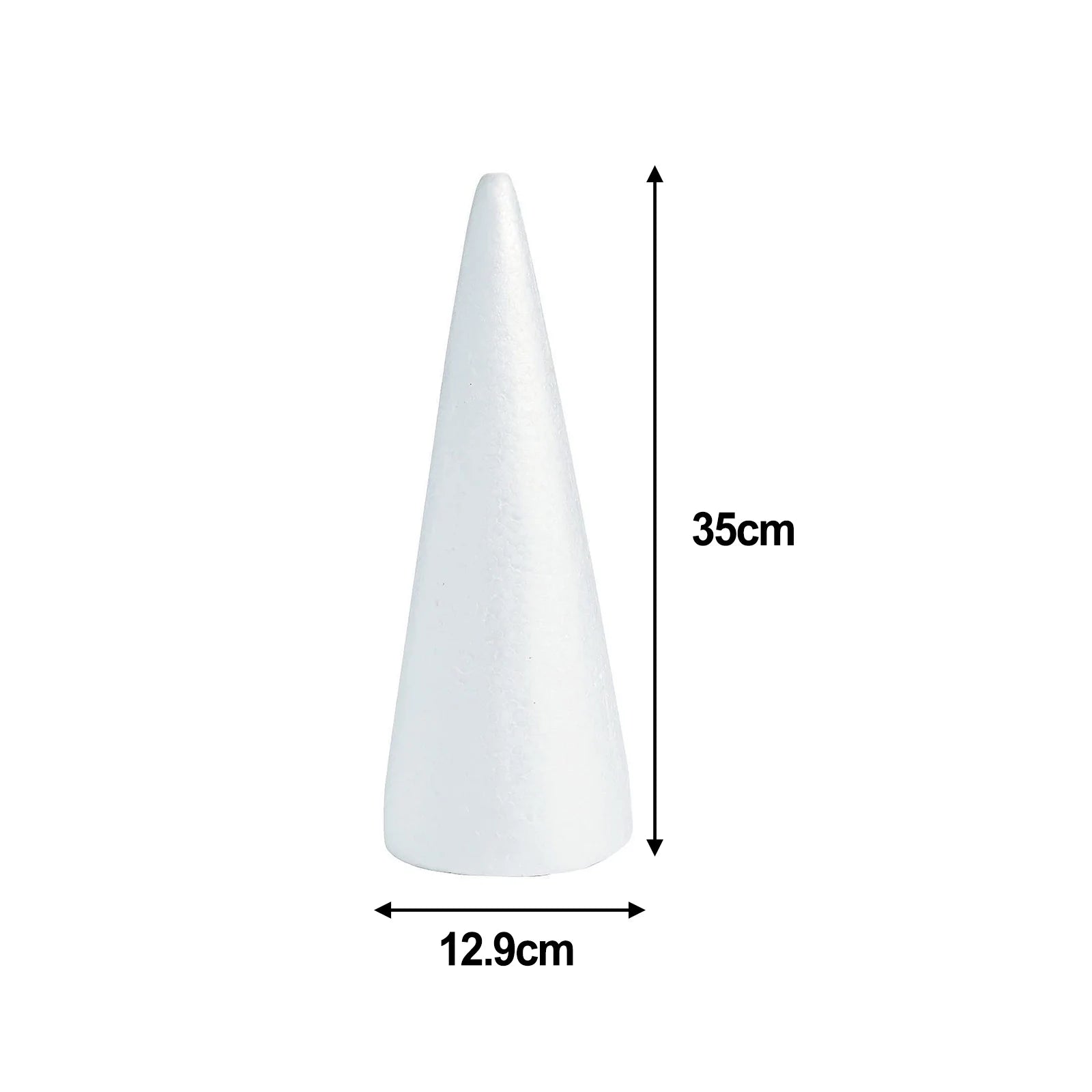 1pc Foam Cones Polystyrene For Crafts DIY Painting Triangle Tree Christmas Tree Flower Arrangement Props Festival Decorations Qme 35cmX12.9cm