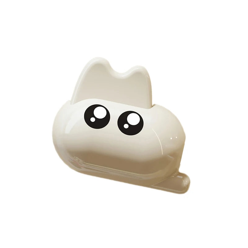 Plastic Clip Cartoon Toothbrush Portable Head Cover Dustproof Qme White