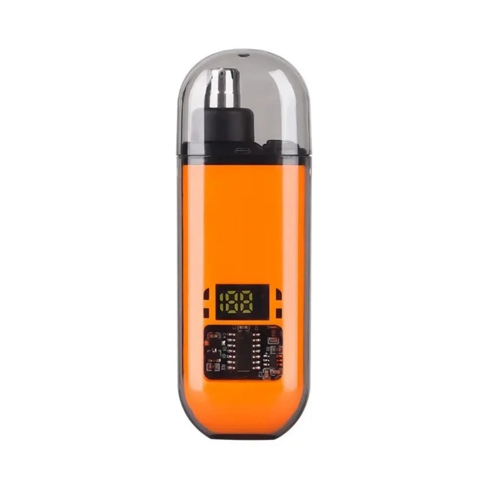 Suitable For Men USB Charging Nose And Ear Hair Trimmer Portable Electric Nose Hair Clipper Mini Compact Design Quick Charging Qme Orange