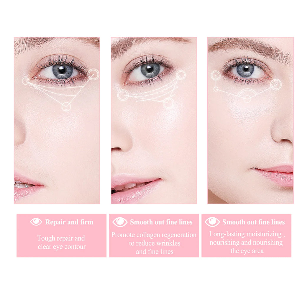 Retinol Eye Cream Stick Fade Fine Line Remove Wrinkle Eye Bags Anti-Puffiness Dark Circle Smoothing Firming Under Eye Skin Care Qme