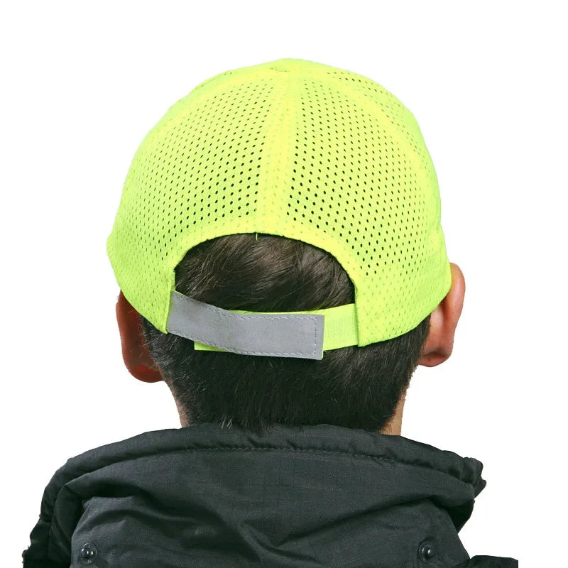 Baseball Style High Visibility Brightful Yellow Orange Men Protective Bump Cap Hard Hat Safety Workwear Qme