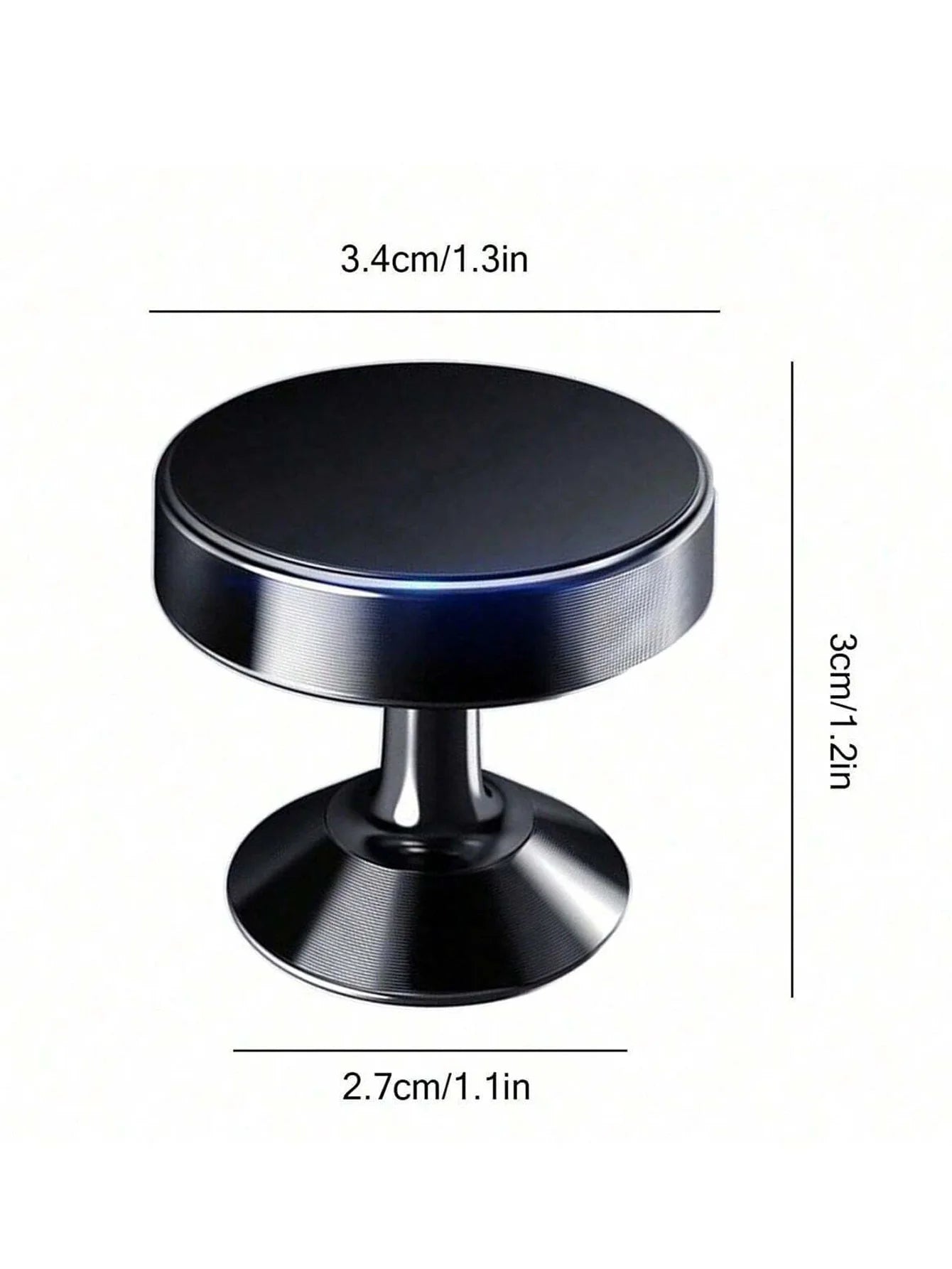 360 Rotatable Magnetic Car Phone Holder Universal Dashboard Mount Gps Qme black