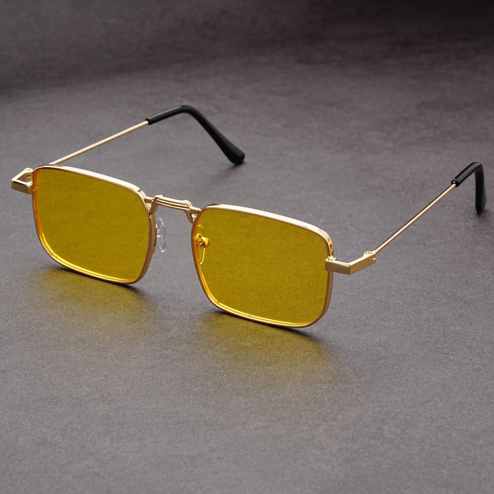 Fashion Rectangle Sunglasses Men Women Vintage Square Driving Sun Glasses Brand Square Sun Glasses for Men Shades Female Eyewear Qme YL