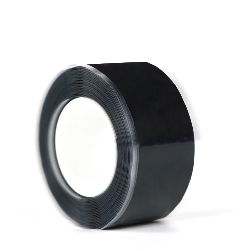 Silicone Self-Adhesive Waterproof Tape Insulation Flame Retardant Silicone High Temperature Resistant Water Pipe, Wire Qme black-1Pcs 1M 25mm