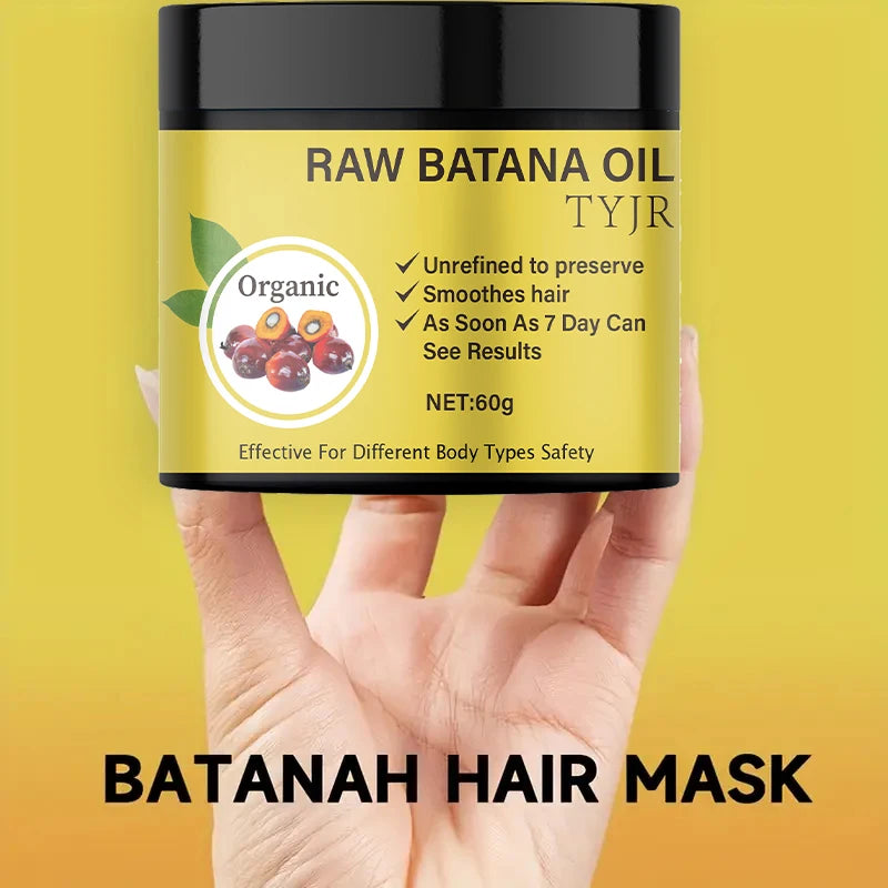 Raw Batana Oil Hair Mask repair dry damage Smooth soften frizziness prevent hair loss Nourishing scalp care Qme