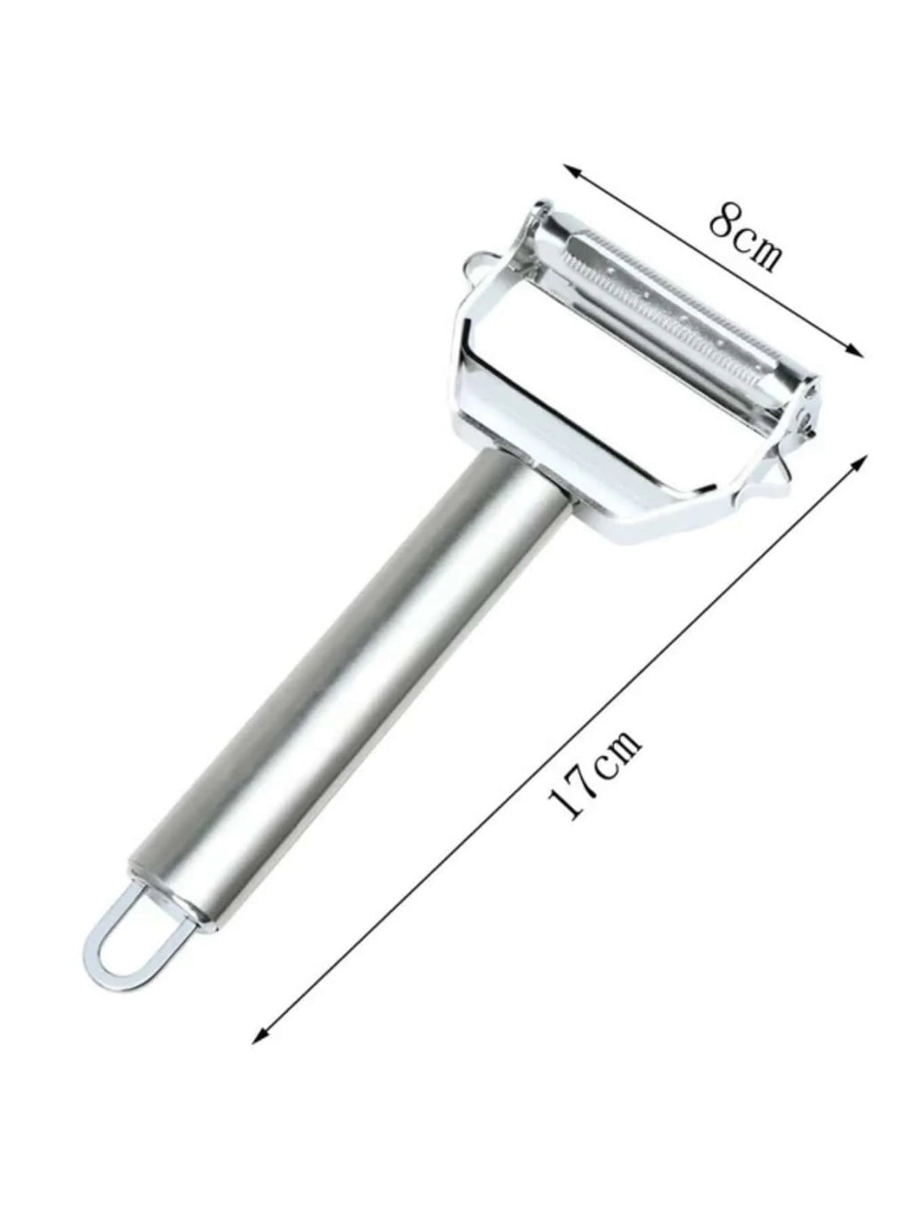2-in-1 Fruit Slicer Stainless Steel Grinder Peeler Qme
