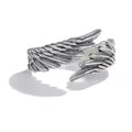 Retro Angel Demon Wing Couples Rings Men Women Charm Exquisite Jewelry Vintage Ancient Silver Color Punk Hip Hop Adjustable Qme Angel resizable