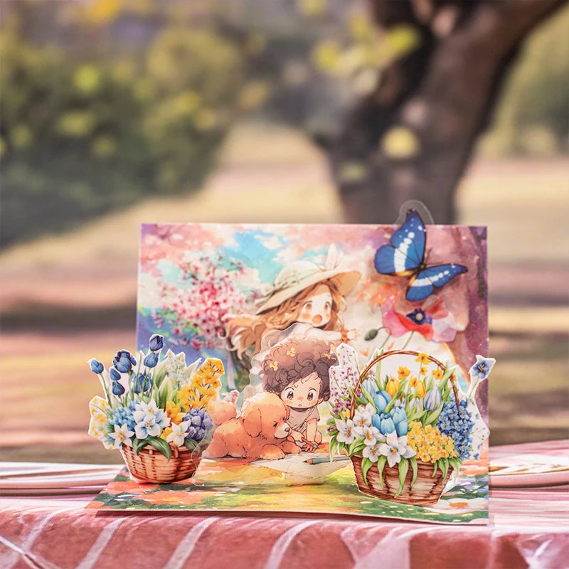 50mm*2m Floral Masking Tape for DIY Scrapbooking Journal Planner Notebook Phone Case Decoration Spring Basket Flower Arrangement Qme