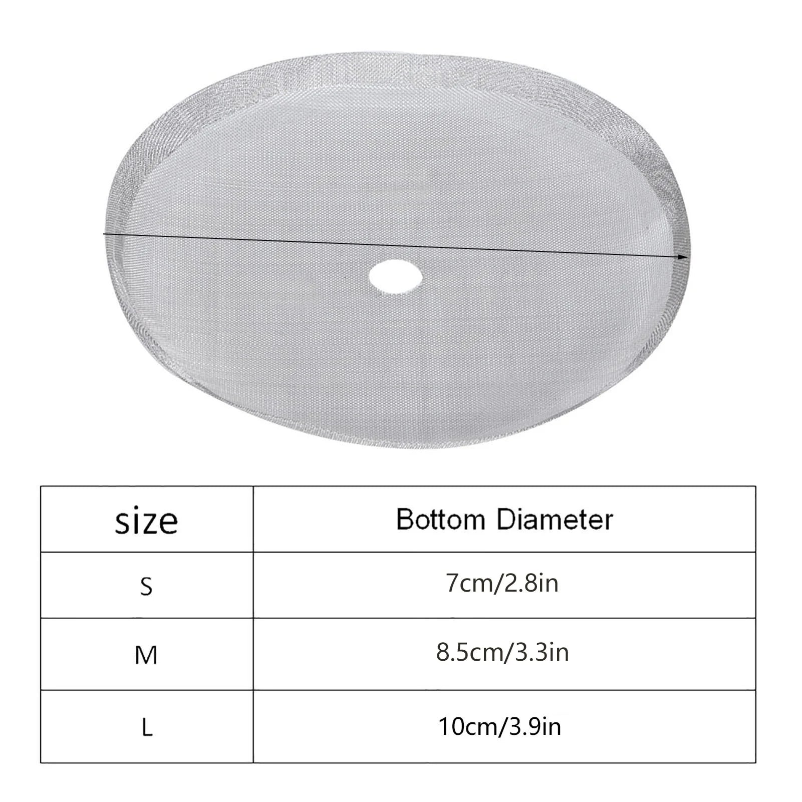 5Pcs 304 Stainless Steel Coffee Filter Reusable Mesh Filter Portable Detachable Coffee Pot Replacement Accessory for Brewing Qme